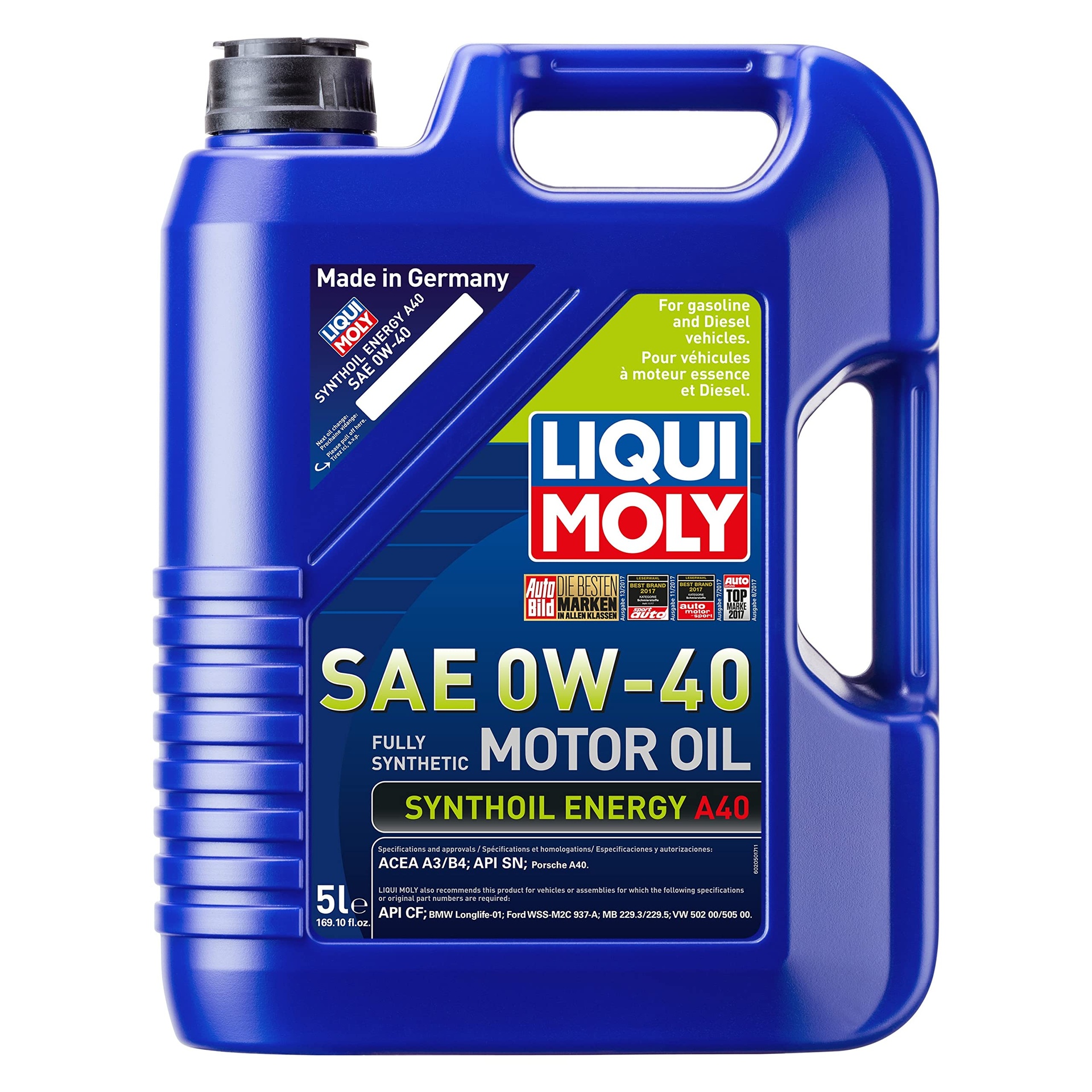 Liqui Moly 0W-40 Synthoil Energy A40 5LT